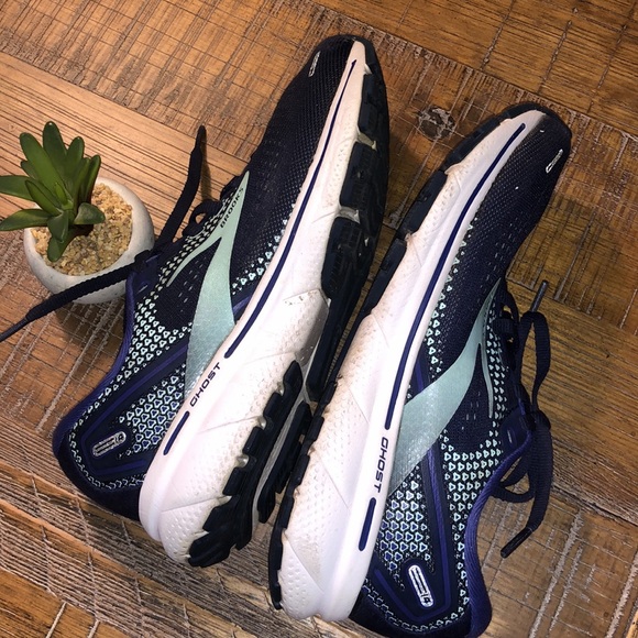BROOKS Ghost 14 Sz 6.5M Navy Aqua - Picture 5 of 9